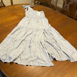 Off the shoulder baby blue Maxi